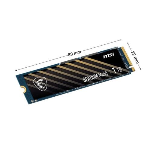 Ổ cứng SSD MSI SPATIUM M450 1TB NVMe M.2 2280 PCIe Gen 4 x 4 (Đọc 3600MB/s, Ghi 3000MB/s)