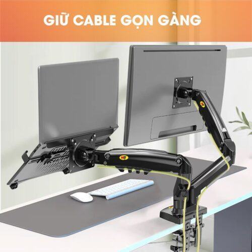 Combo Giá Treo Màn Hình NB F160 (17-27 inch) - Kẹp Laptop NB FP2 (ID: 70837)