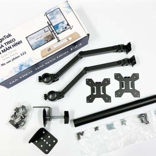 Giá treo 2 màn hình kẹp bàn EZ03