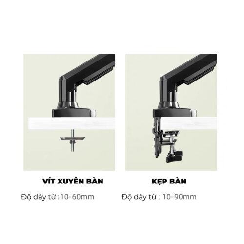 Combo Giá Treo Màn Hình North Bayou F195 (22-32inch) - Kẹp Đỡ Laptop Ergotek EP9