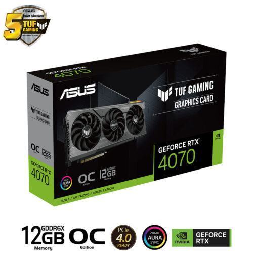 Card màn hình Asus TUF RTX 4070-O12G-GAMING GDDR6X