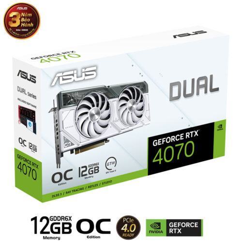 Card màn hình Asus DUAL RTX 4070-O12G-WHITE GDDR6X
