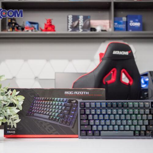 Bàn phím Gaming không dây ASUS ROG AZOTH NX Đen Red Switch (Wireless/Bluetooth/USB/OLED-SCR) 90MP0316-BKUA01