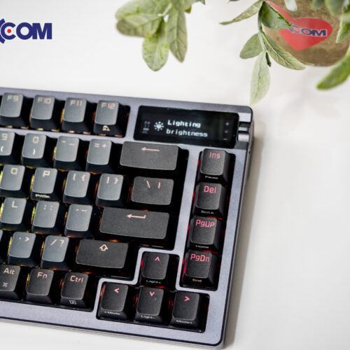 Bàn phím Gaming không dây ASUS ROG AZOTH NX Đen Red Switch (Wireless/Bluetooth/USB/OLED-SCR) 90MP0316-BKUA01