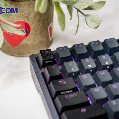 Bàn phím Gaming không dây ASUS ROG AZOTH NX Đen Red Switch (Wireless/Bluetooth/USB/OLED-SCR) 90MP0316-BKUA01