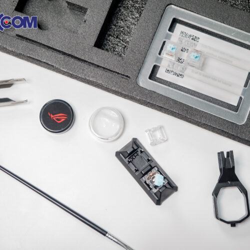 Bàn phím Gaming không dây ASUS ROG AZOTH NX Đen Red Switch (Wireless/Bluetooth/USB/OLED-SCR) 90MP0316-BKUA01