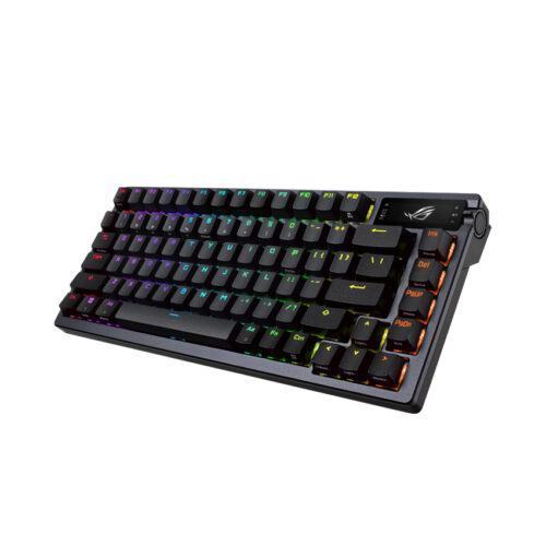 Bàn phím Gaming không dây ASUS ROG AZOTH NX Đen Red Switch (Wireless/Bluetooth/USB/OLED-SCR) 90MP0316-BKUA01