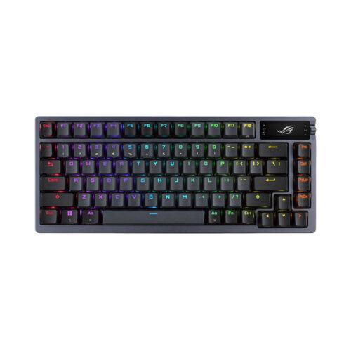 Bàn phím Gaming không dây ASUS ROG AZOTH NX Đen Red Switch (Wireless/Bluetooth/USB/OLED-SCR) 90MP0316-BKUA01