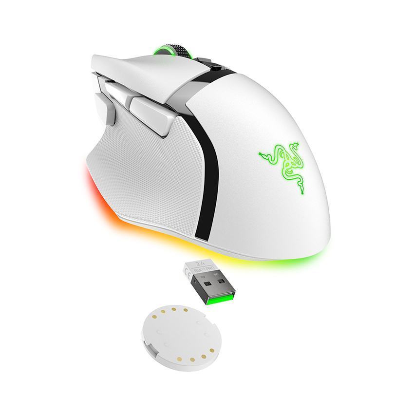 Chuột gaming không dây Razer Basilisk V3 Pro White Edition