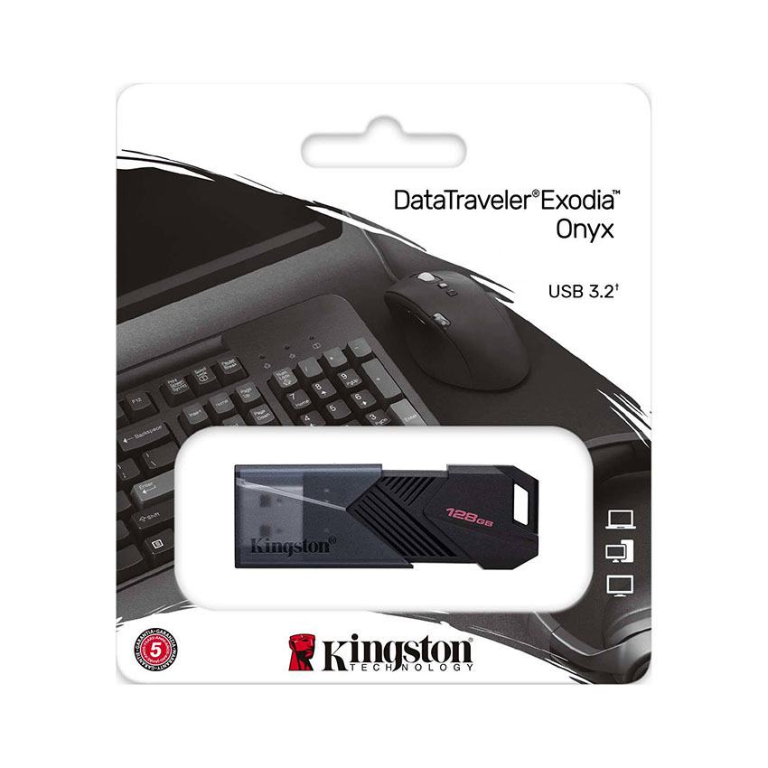 USB Kingston 64GB Portable DataTraveler Exodia Onyx DTXON/64GB (USB 3.2 Gen 1) Màu Đen