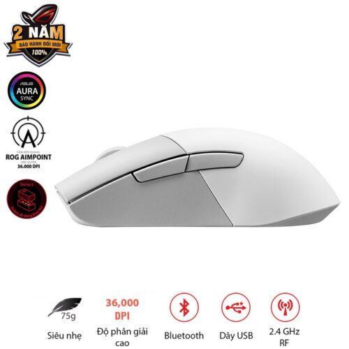 Chuột Gaming không dây ASUS ROG KERIS Wireless AimPoint White