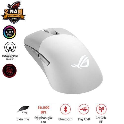 Chuột Gaming không dây ASUS ROG KERIS Wireless AimPoint White