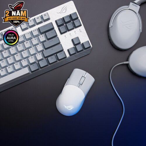 Chuột Gaming không dây ASUS ROG KERIS Wireless AimPoint White