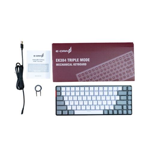 Bàn phím cơ Edra EK384 Triple Mode - Beta (USB-C, Wireless 2.4G, Bluetooth)