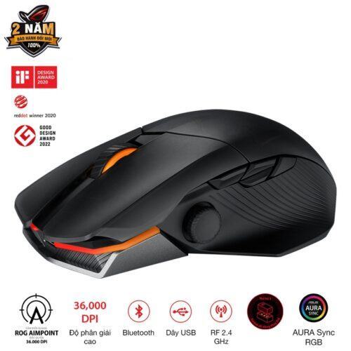 Chuột Gaming không dây ASUS ROG Chakram X Origin (RGB Wireless + Bluetooth + USB)