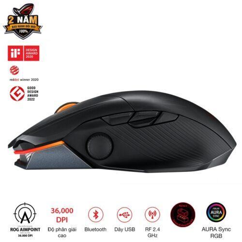 Chuột Gaming không dây ASUS ROG Chakram X Origin (RGB Wireless + Bluetooth + USB)