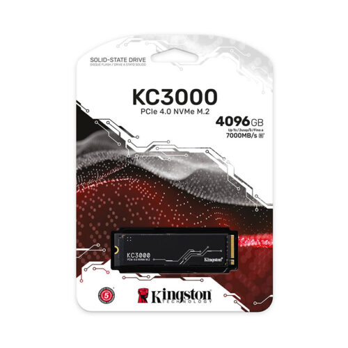 Ổ cứng SSD Kingston KC3000 4096GB NVMe M.2 2280 PCIe Gen 4 x 4 (Đọc 7000MB/s Ghi 7000MB/s)-(SKC3000D/4096G)