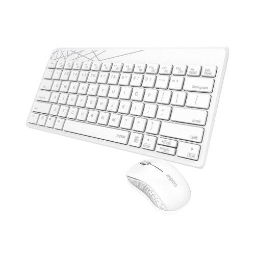 Bộ Bàn phím + Chuột không dây Rapoo 8000M Màu Trắng