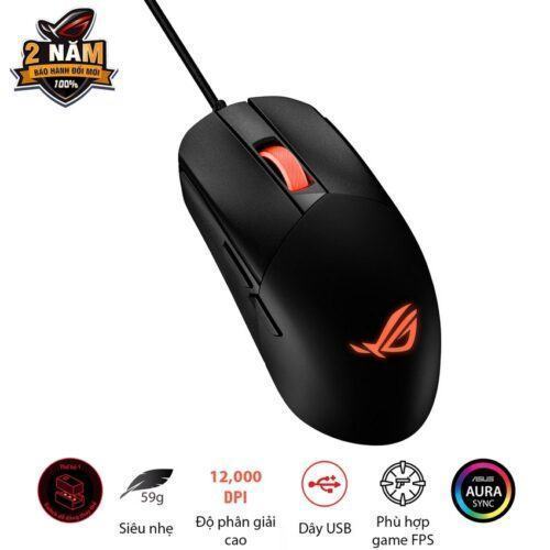 Chuột Gaming có dây Asus ROG Strix Impact III USB/RGB/ĐEN
