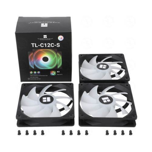 Fan Case Tản Nhiệt Thermalright TL-C12C-S Black-PWM ARGB (Màu đen/hộp 3 quạt)
