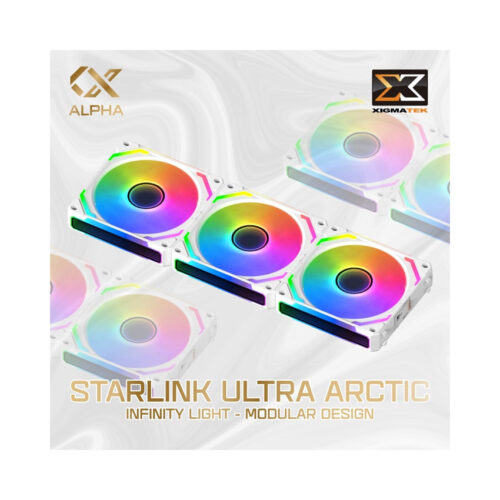 Trang chủ Fan Case Tản Nhiệt Xigmatek STARLINK ULTRA ARTIC - ARGB (Màu trắng/Hộp 3 fan/Ghép nối không dây)