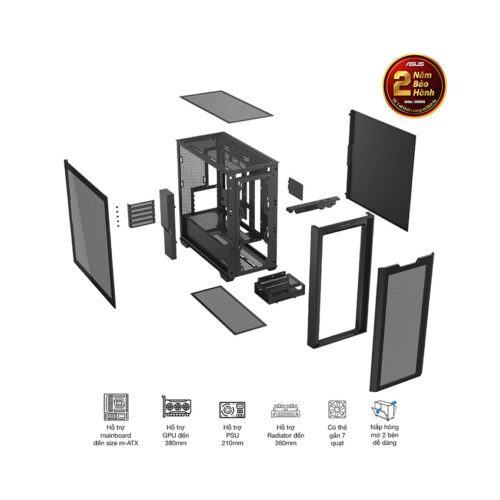 Vỏ Case ASUS A21 BLK (Mid Tower / Màu Đen )