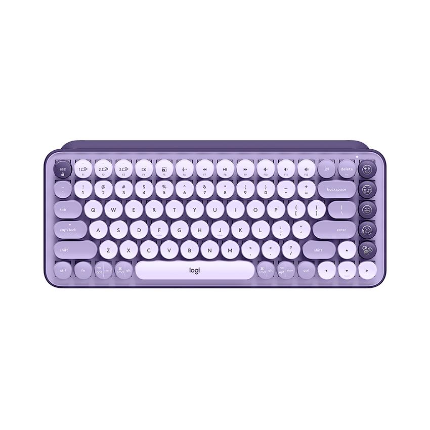 Bàn phím không dây Logitech Pop Keys TÍM (LAVENDER) 920-011227