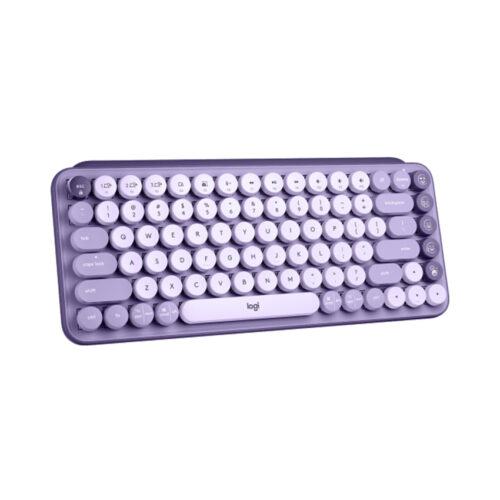 Bàn phím không dây Logitech Pop Keys TÍM (LAVENDER) 920-011227