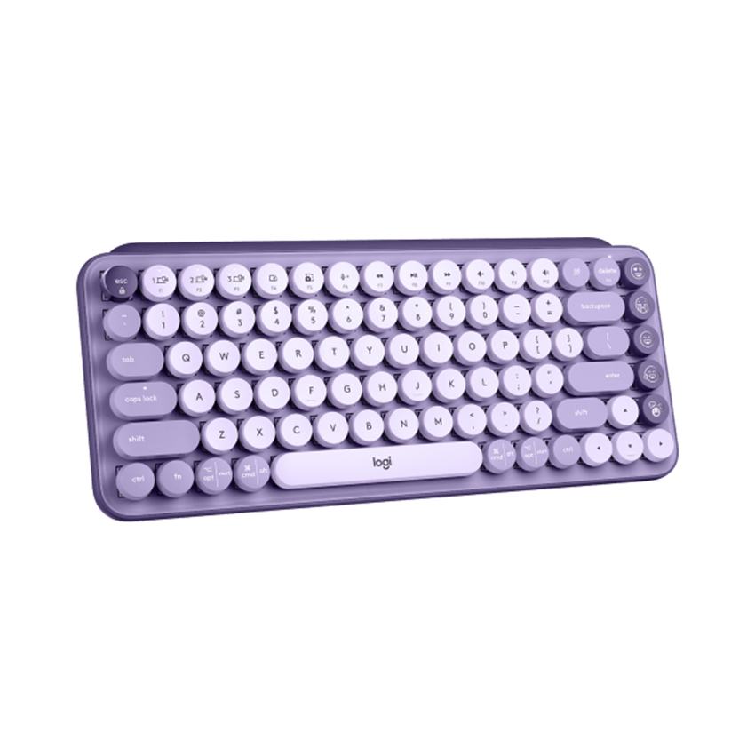 Bàn phím không dây Logitech Pop Keys TÍM (LAVENDER) 920-011227