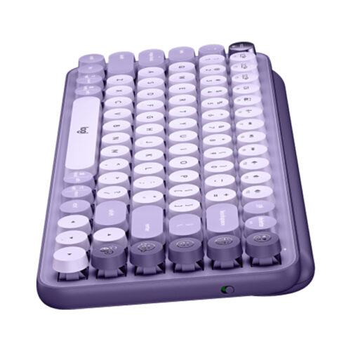Bàn phím không dây Logitech Pop Keys TÍM (LAVENDER) 920-011227