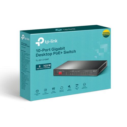 Switch TP-Link TL-SG1210MP (10 cổng Gigabit với 8 cổng PoE+)