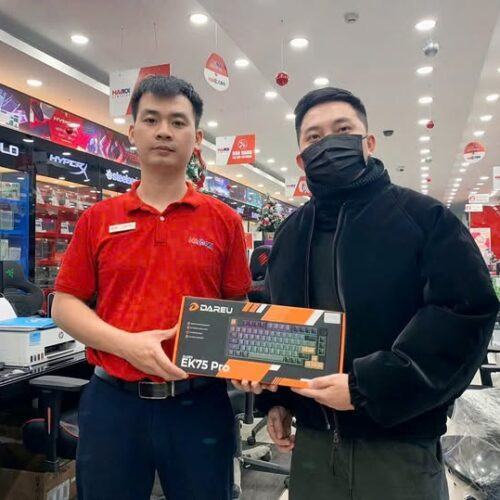KHLMC Bàn phím cơ Dareu EK75 PRO TRI-MODE Black-Golden _Dream switch