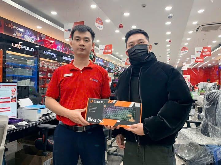 KHLMC Bàn phím cơ Dareu EK75 PRO TRI-MODE Black-Golden _Dream switch