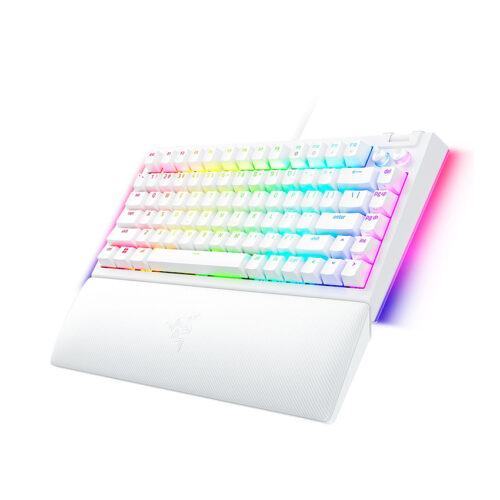 Bàn phím cơ có dây Razer BlackWidow V4 75% RGB White Edition