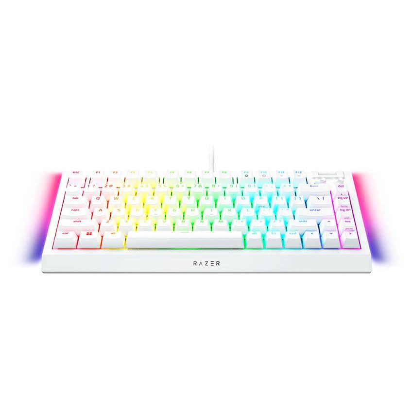 Bàn phím cơ có dây Razer BlackWidow V4 75% RGB White Edition
