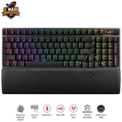 Bàn Phím Cơ Gaming không dây Asus ROG Strix Scope II 96 Wireless NXSW/US/ABS 90MP037A-BKUA00
