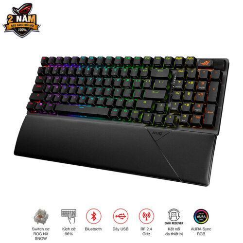 Bàn Phím Cơ Gaming không dây Asus ROG Strix Scope II 96 Wireless NXSW/US/ABS 90MP037A-BKUA00