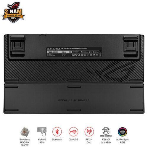 Bàn Phím Cơ Gaming không dây Asus ROG Strix Scope II 96 Wireless NXSW/US/ABS 90MP037A-BKUA00