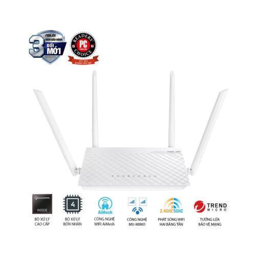 Bộ phát wifi ASUS RT-AC59U Trắng Wireless AC1500Mbps