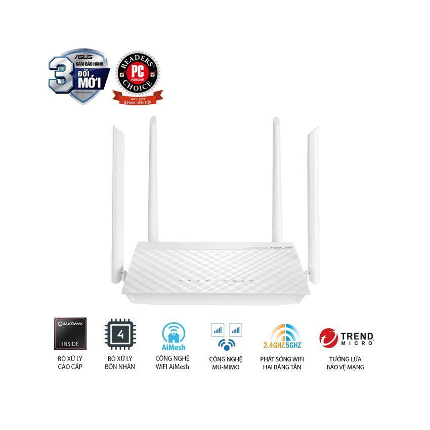 Bộ phát wifi ASUS RT-AC59U Trắng Wireless AC1500Mbps