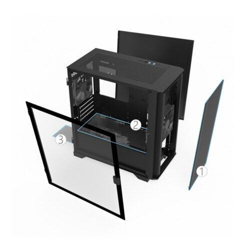 Vỏ Case MONTECH Air 100 Lite Black (MATX/Mid Tower/Màu Đen)