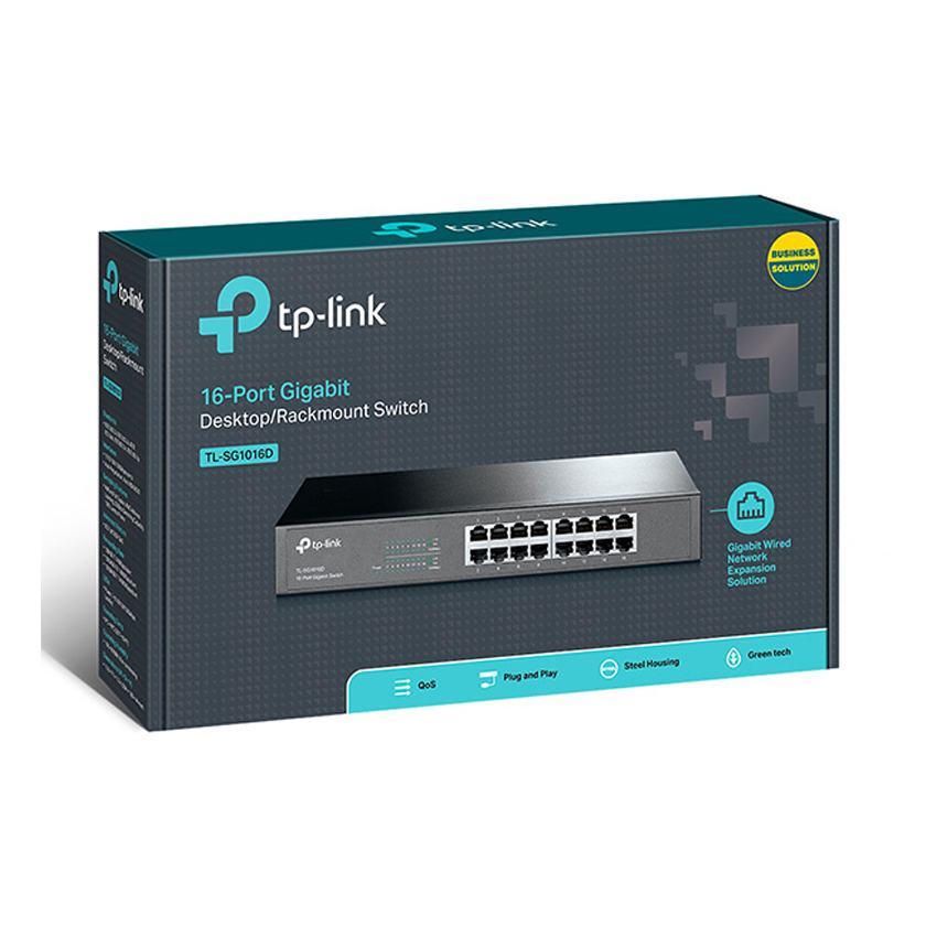 Switch TP-Link TL-SG1016D (16P 10/100/1000Mbps Vỏ Kim Loại)