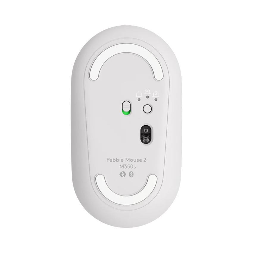 Chuột không dây Logitech Pebble M350s Màu Trắng (Wireless/Bluetooth) _ 910-006986