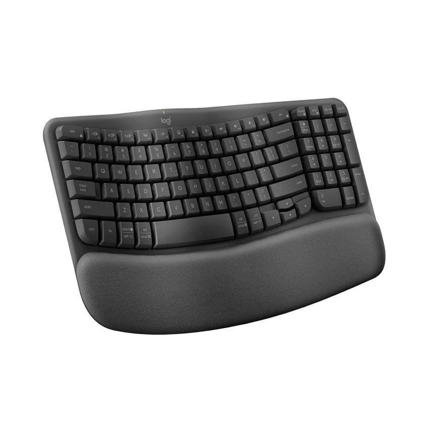 Bàn phím không dây Logitech Wave Keys Ergonomic Graphite