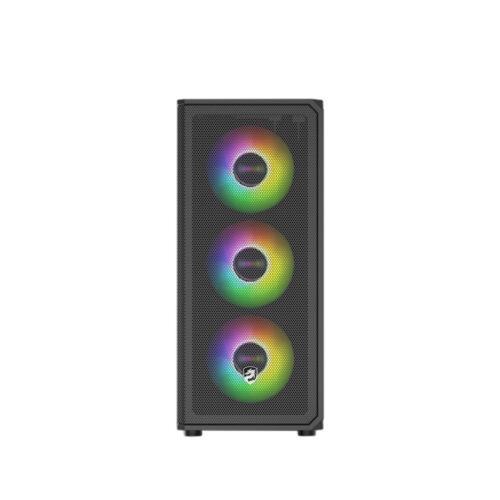Vỏ Case VITRA CERES V309 BLACK 3FAN RGB (ATX/Màu Đen)