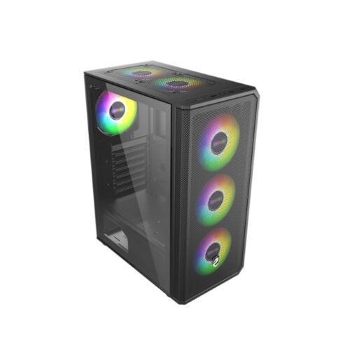 Vỏ Case VITRA CERES V309 BLACK 3FAN RGB (ATX/Màu Đen)