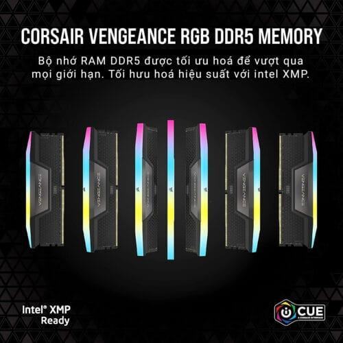Ram Desktop Corsair Vengeance RGB Heatspreader (CMH32GX5M2E6000C36) 32GB (2x16GB) DDR5 6000MHz