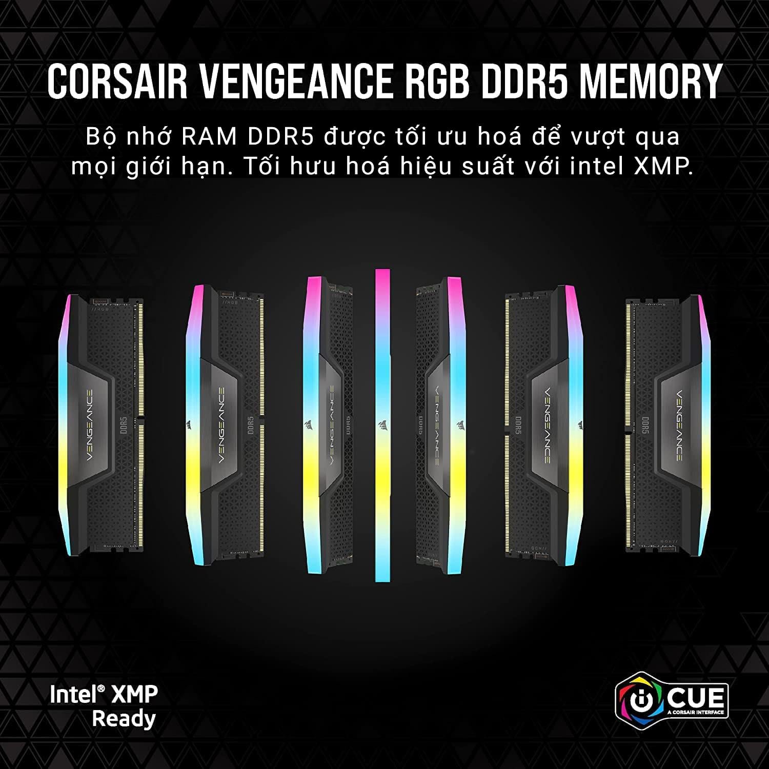 Ram Desktop Corsair Vengeance RGB Heatspreader (CMH32GX5M2E6000C36) 32GB (2x16GB) DDR5 6000MHz