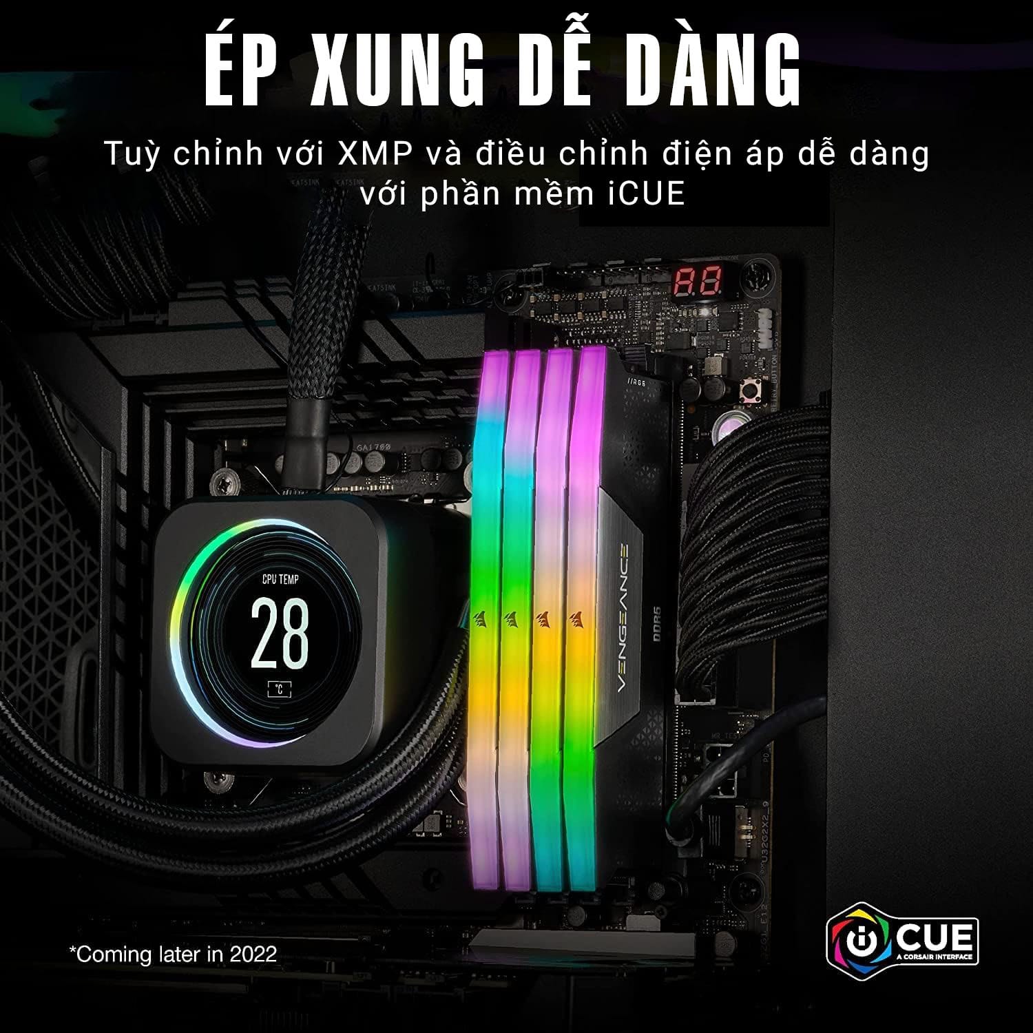 Ram Desktop Corsair Vengeance RGB White Heatspreader (CMH32GX5M2E6000C36W) 32GB (2x16GB) DDR5 6000MHz