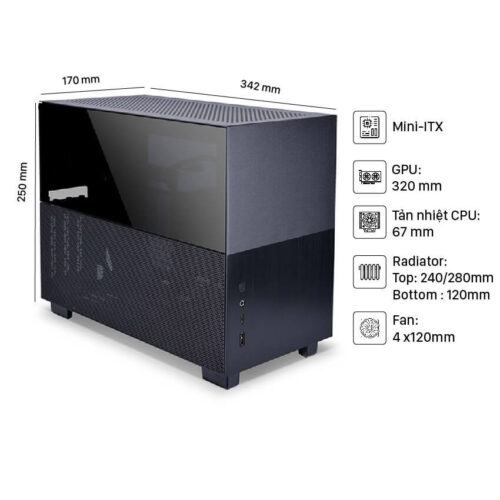 ỏ case Lian Li Q58X4 Black - PCIE 4.0 - Q58X4